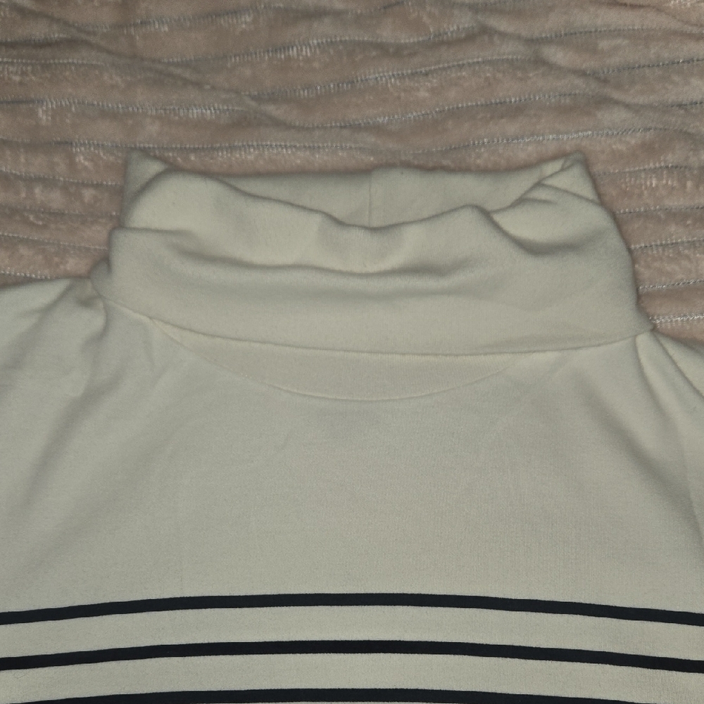 Croft & Barrow Cream Cotton Turtleneck - Picture 2 of 4